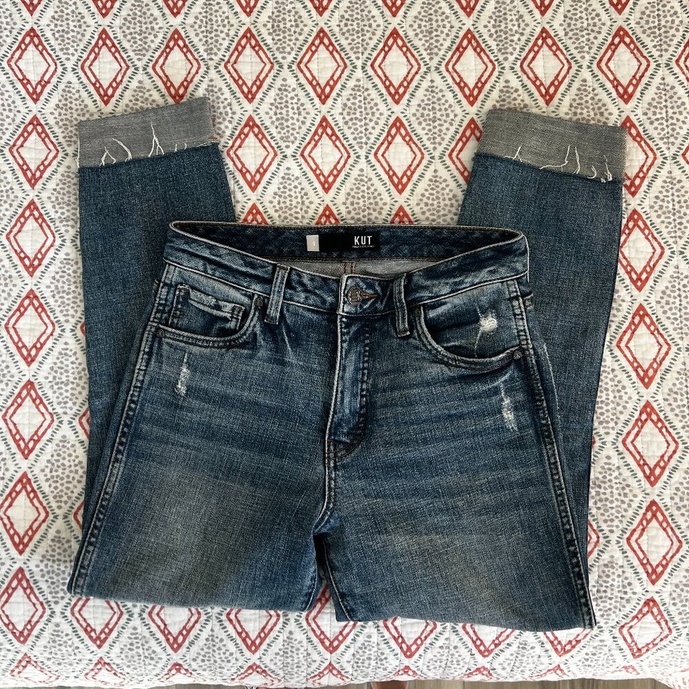 Nordstrom: KUT Catherine Mid Rise lightly distressed Boyfriend Jean